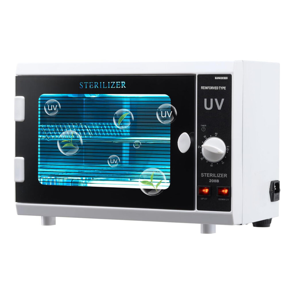 Double tube UV nail tool disinfection cabinet